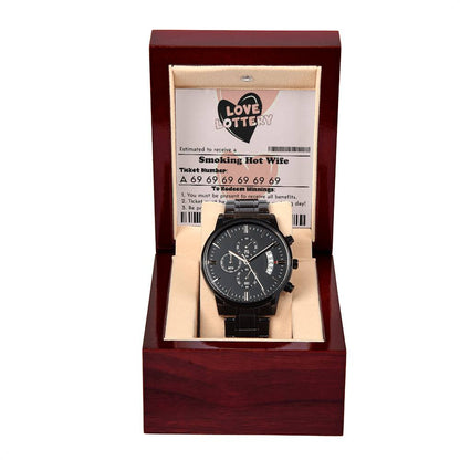 Love Lottery - Black Chronograph Watch - Real Rad Boutique