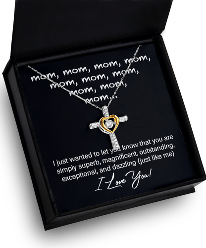 Magnificent Mom - Love Cross Necklace - Real Rad Boutique