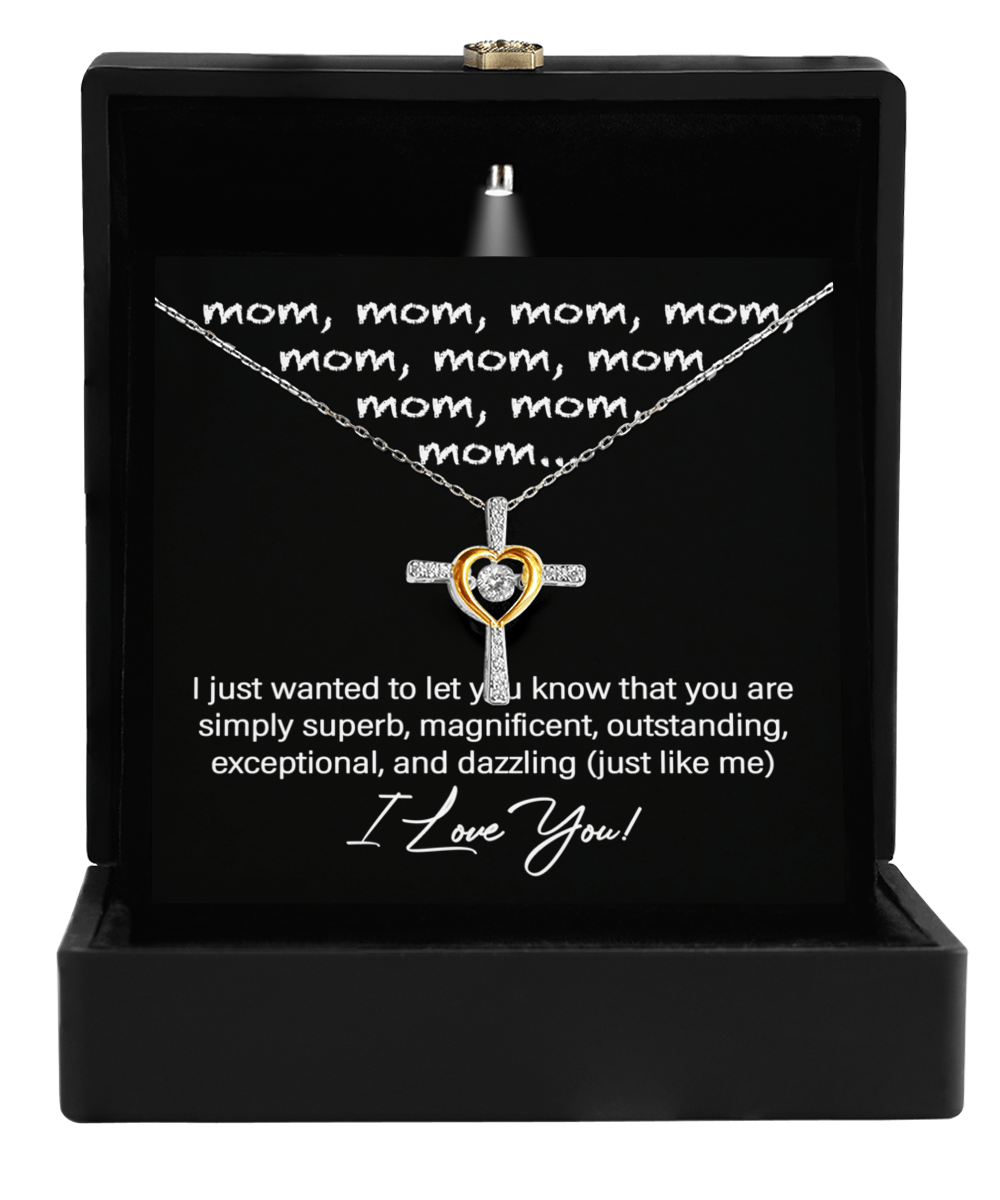 Magnificent Mom - Love Cross Necklace - Real Rad Boutique