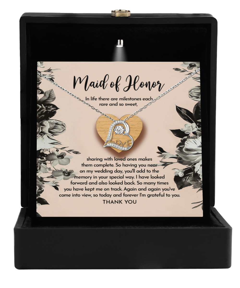 Maid of Honor Gratitude - Love Dancing Necklace - Real Rad Boutique