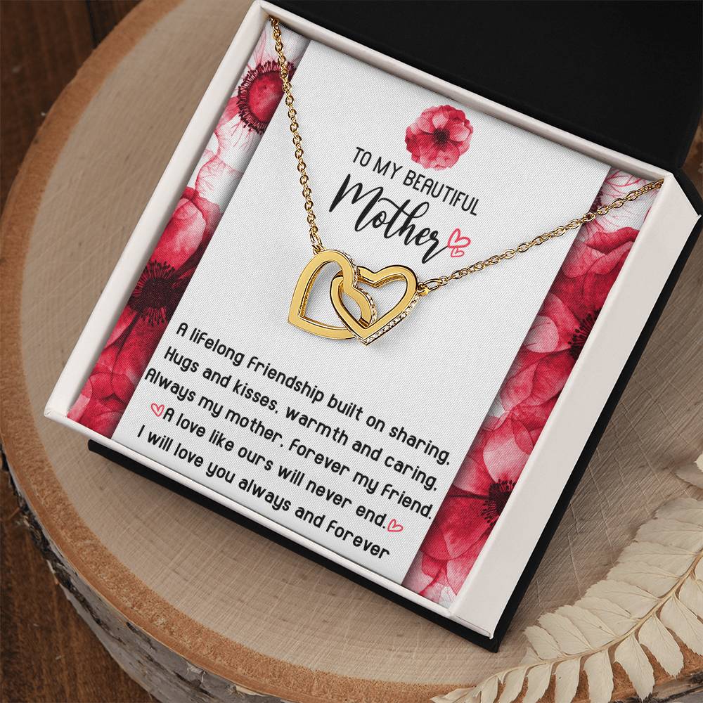 Mom My Forever Friend - Interlocking Hearts Necklace - Real Rad Boutique