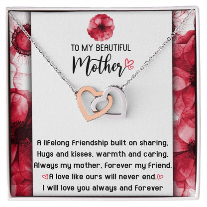 Mom My Forever Friend - Interlocking Hearts Necklace - Real Rad Boutique