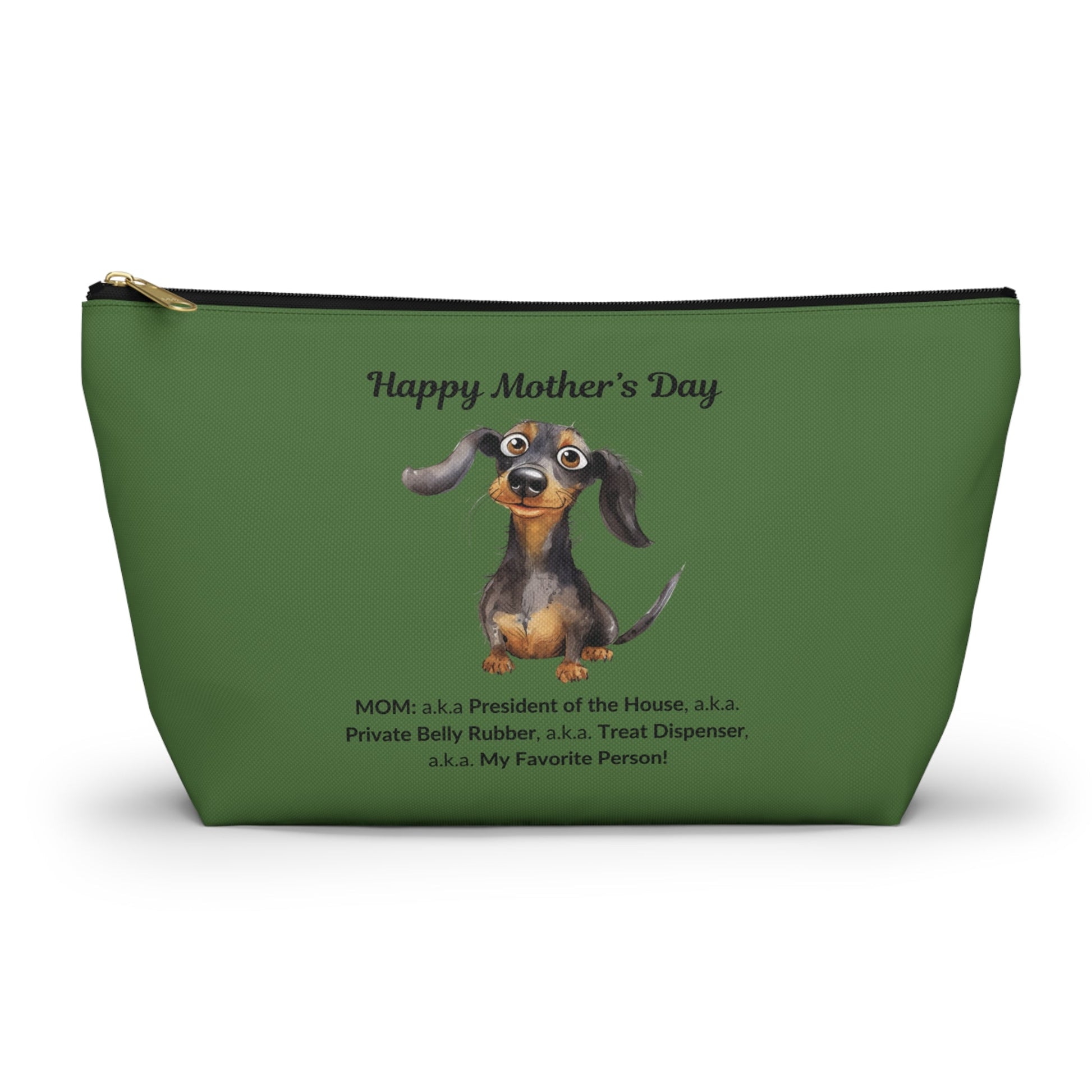 Mom: President of Pawsitivity - Accessory Pouch - Real Rad Boutique