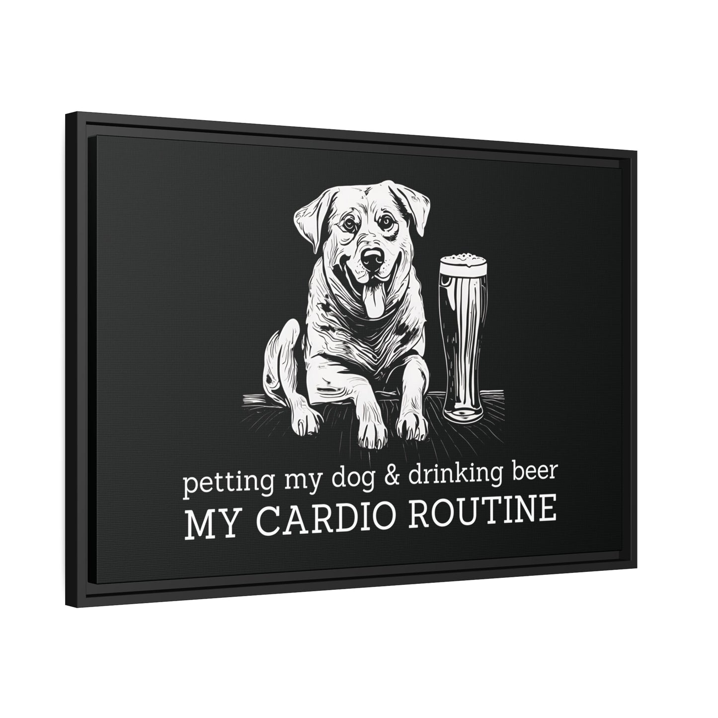 My Cardio Routine - Matte Canvas, Black Frame - Real Rad Boutique