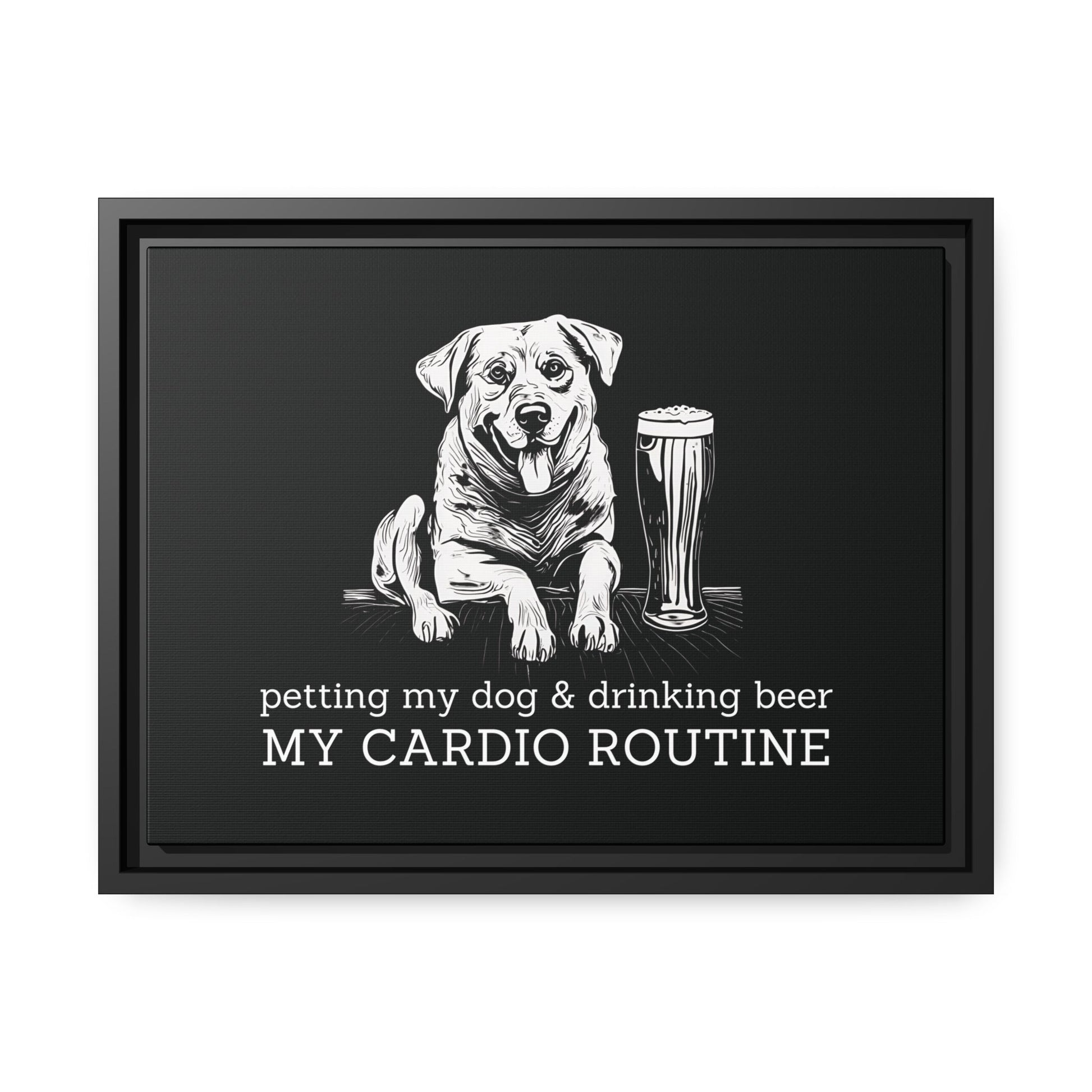 My Cardio Routine - Matte Canvas, Black Frame - Real Rad Boutique