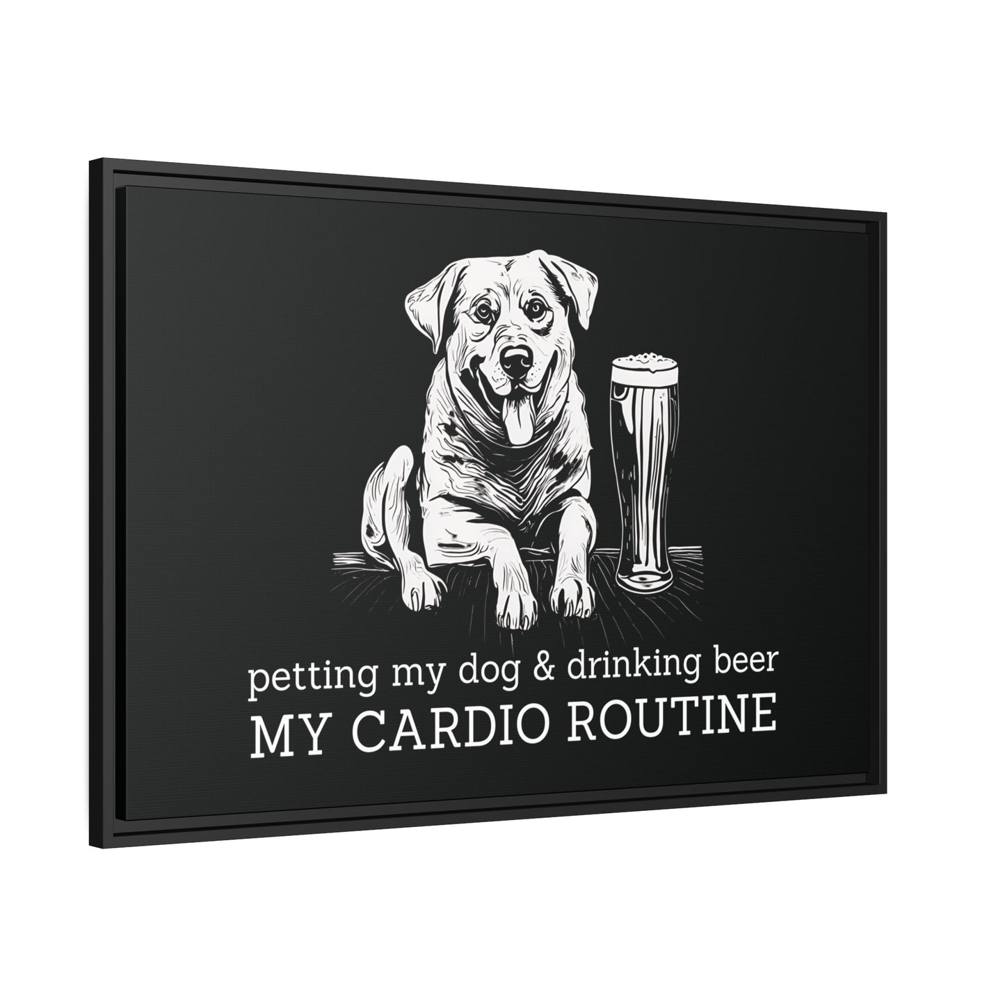 My Cardio Routine - Matte Canvas, Black Frame - Real Rad Boutique