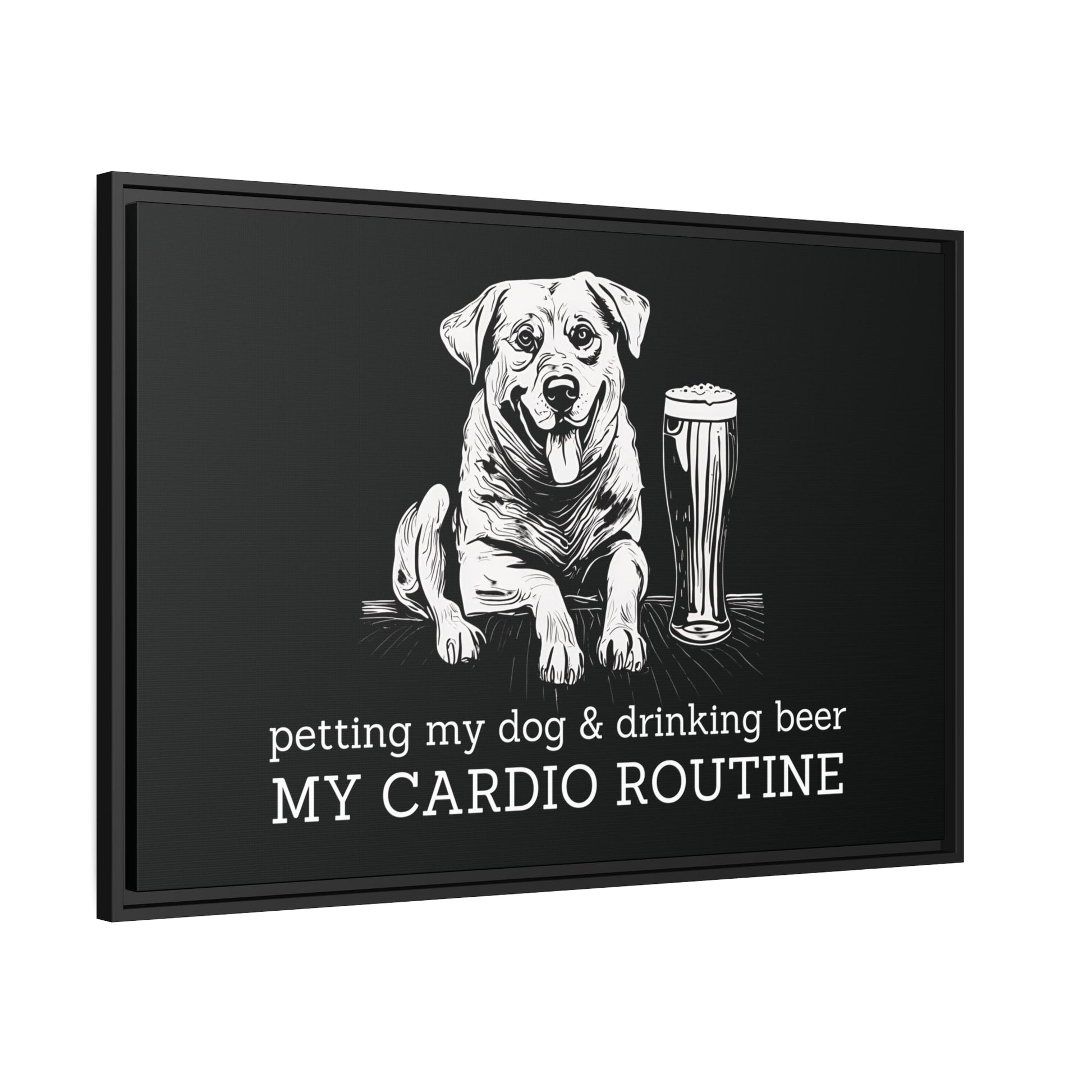 My Cardio Routine - Matte Canvas, Black Frame - Real Rad Boutique