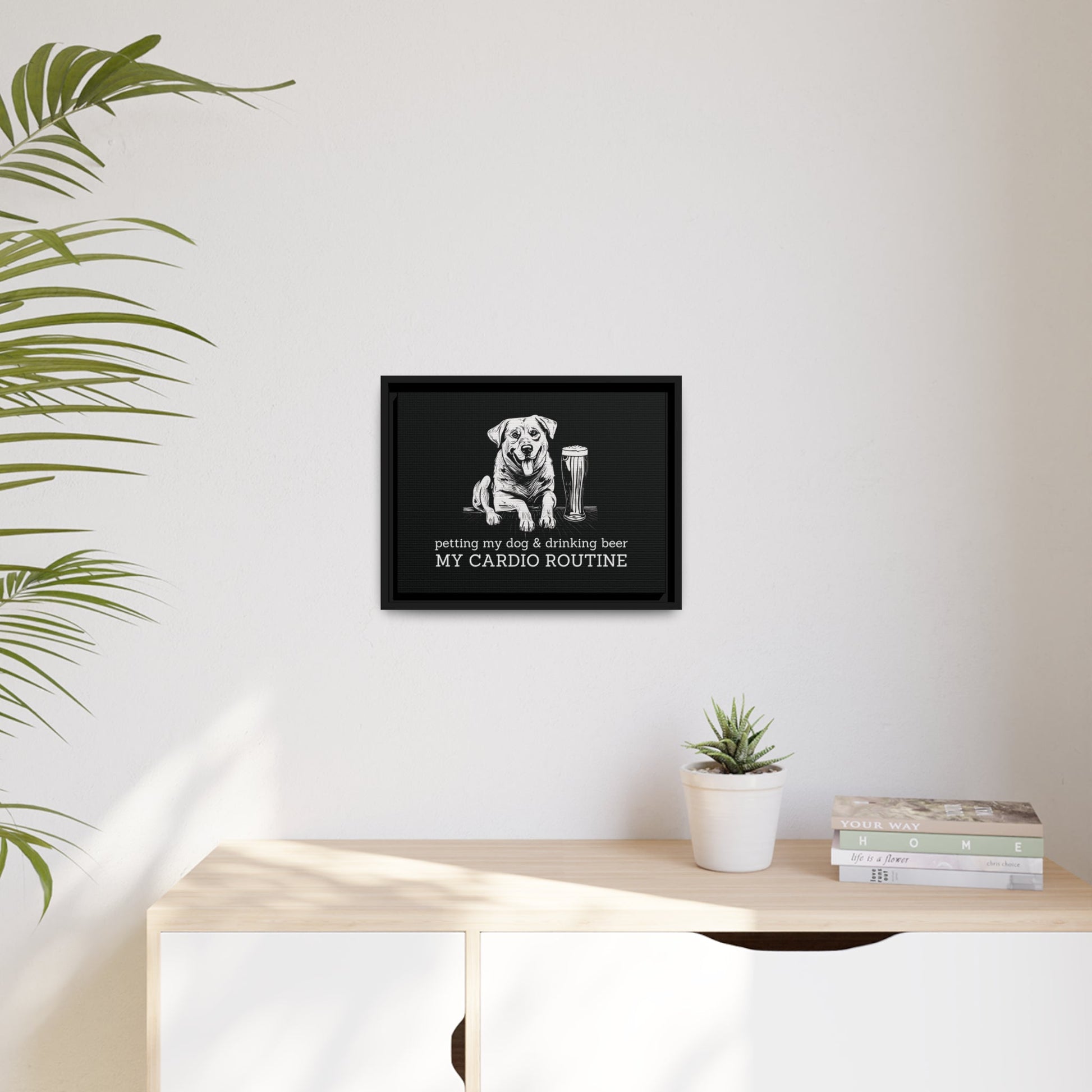 My Cardio Routine - Matte Canvas, Black Frame - Real Rad Boutique