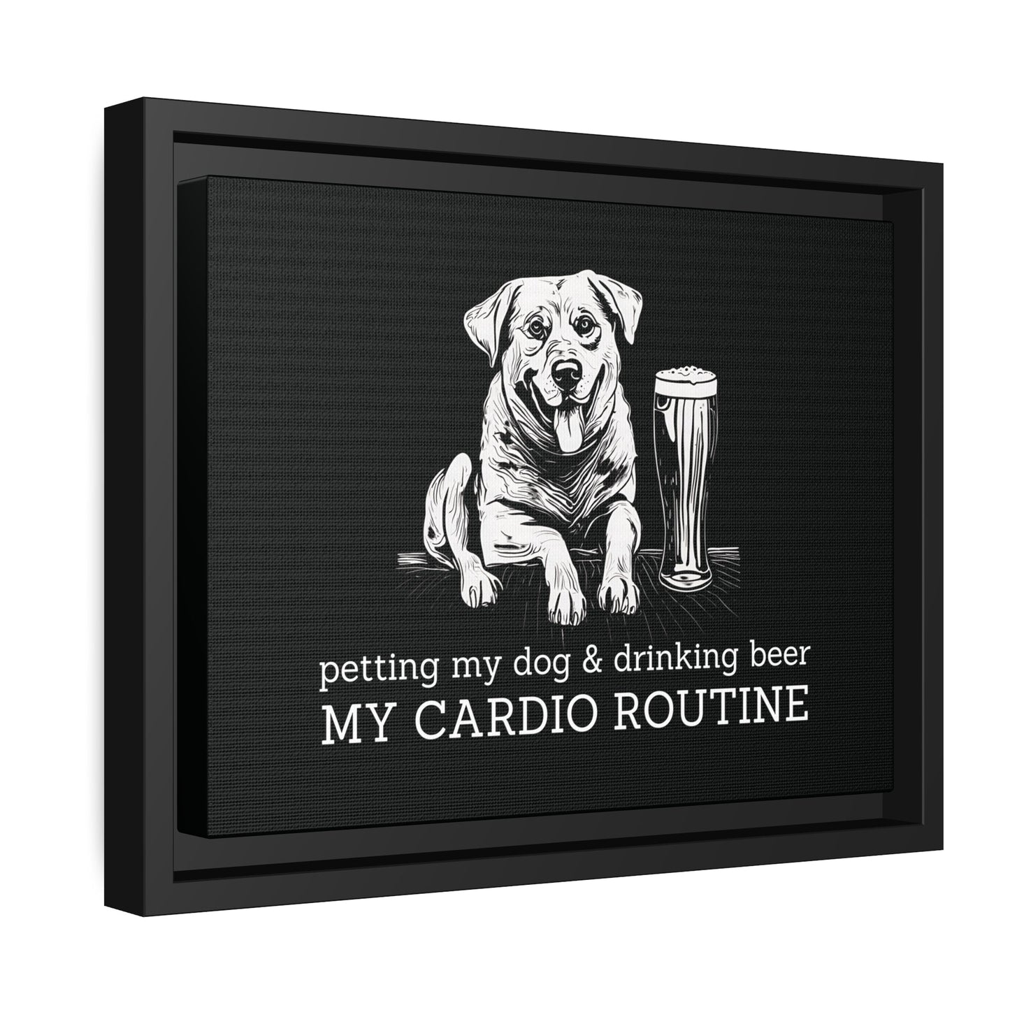 My Cardio Routine - Matte Canvas, Black Frame - Real Rad Boutique