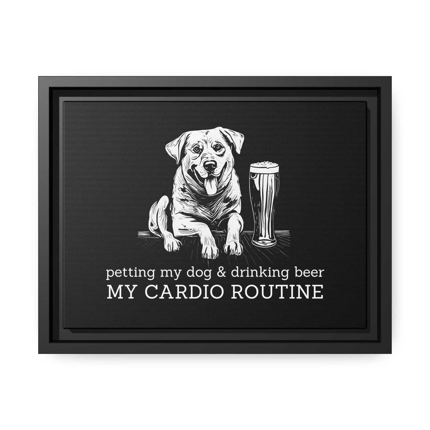 My Cardio Routine - Matte Canvas, Black Frame - Real Rad Boutique