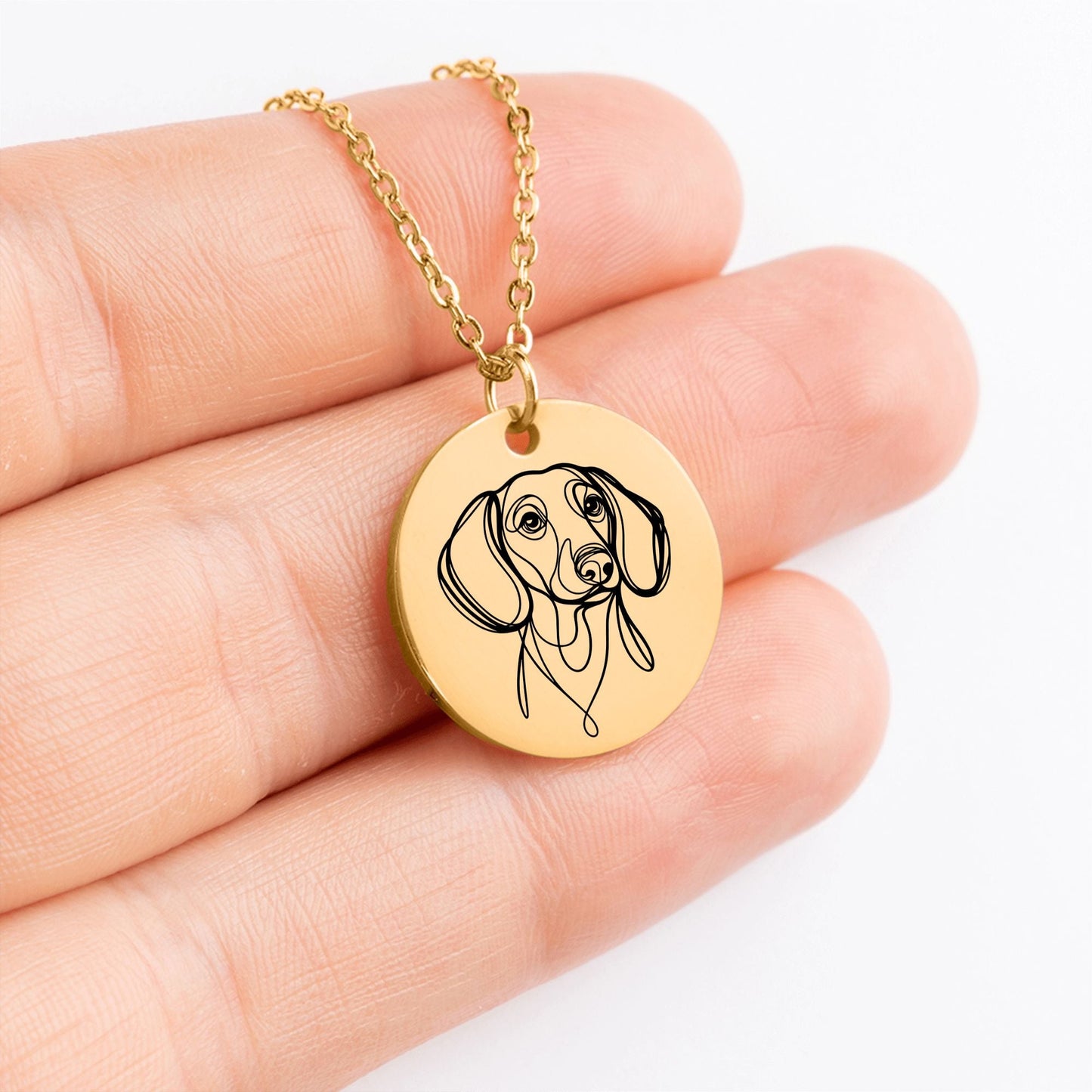 My Wiener Is Head Over Paws - Dachshund Valentine Necklace | Gift for Her - Real Rad Boutique