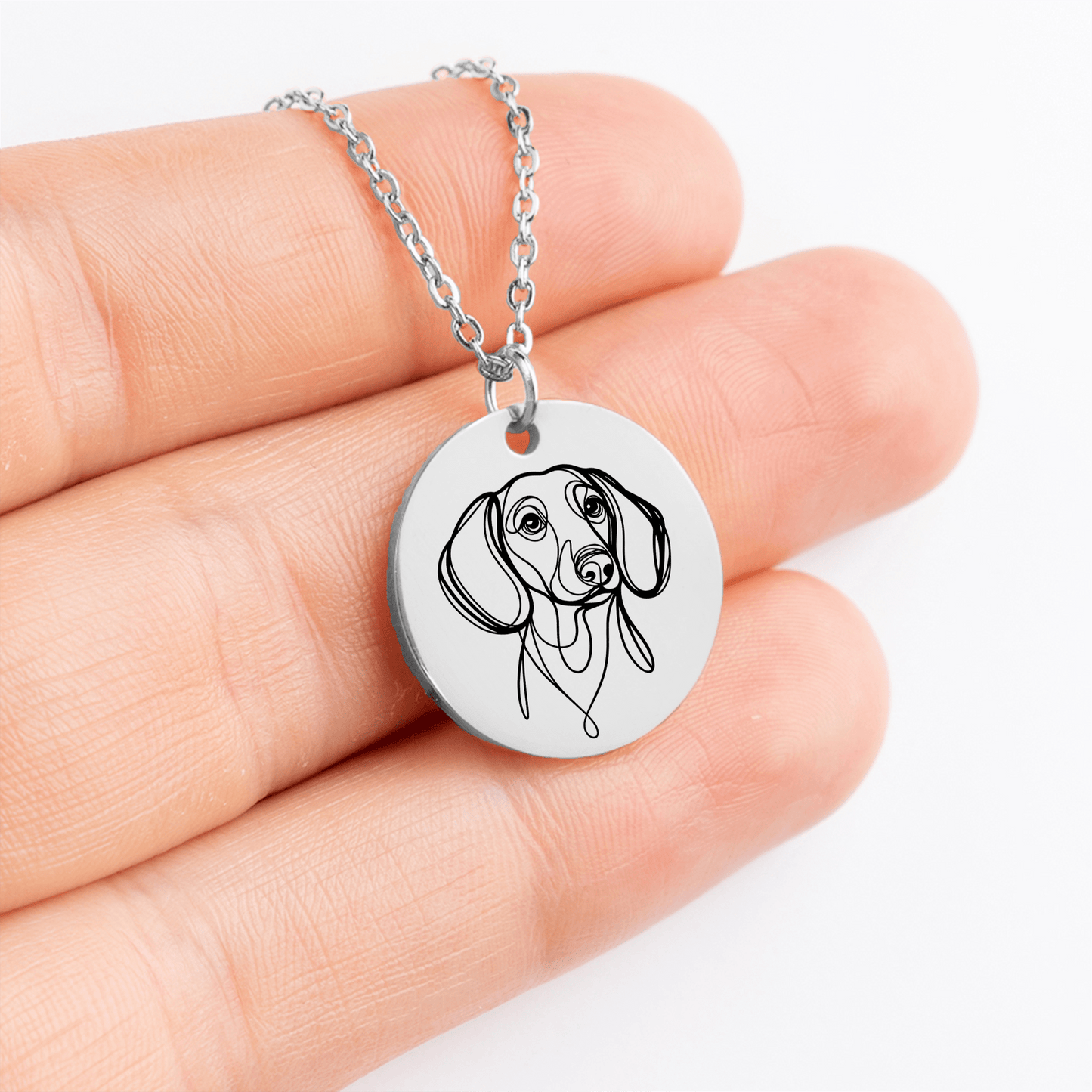 My Wiener Is Head Over Paws - Dachshund Valentine Necklace | Gift for Her - Real Rad Boutique