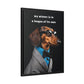 My Wiener is in a League of Its Own - Matte Canvas, Black Frame - Real Rad Boutique