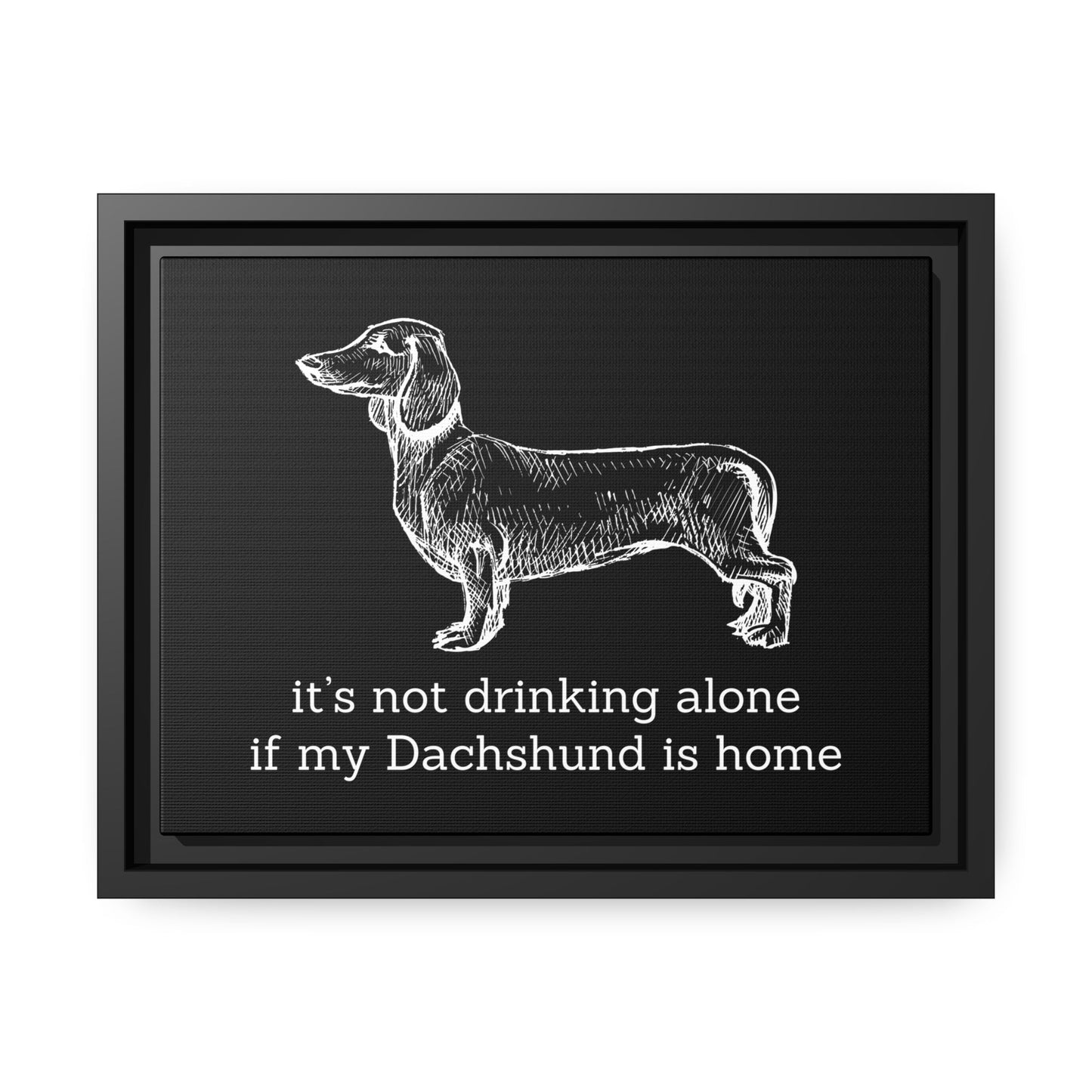 Not Drinking Alone - Matte Canvas, Black Frame - Real Rad Boutique