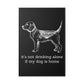 Not Drinking Alone - Matte Canvas, Black Frame - Real Rad Boutique