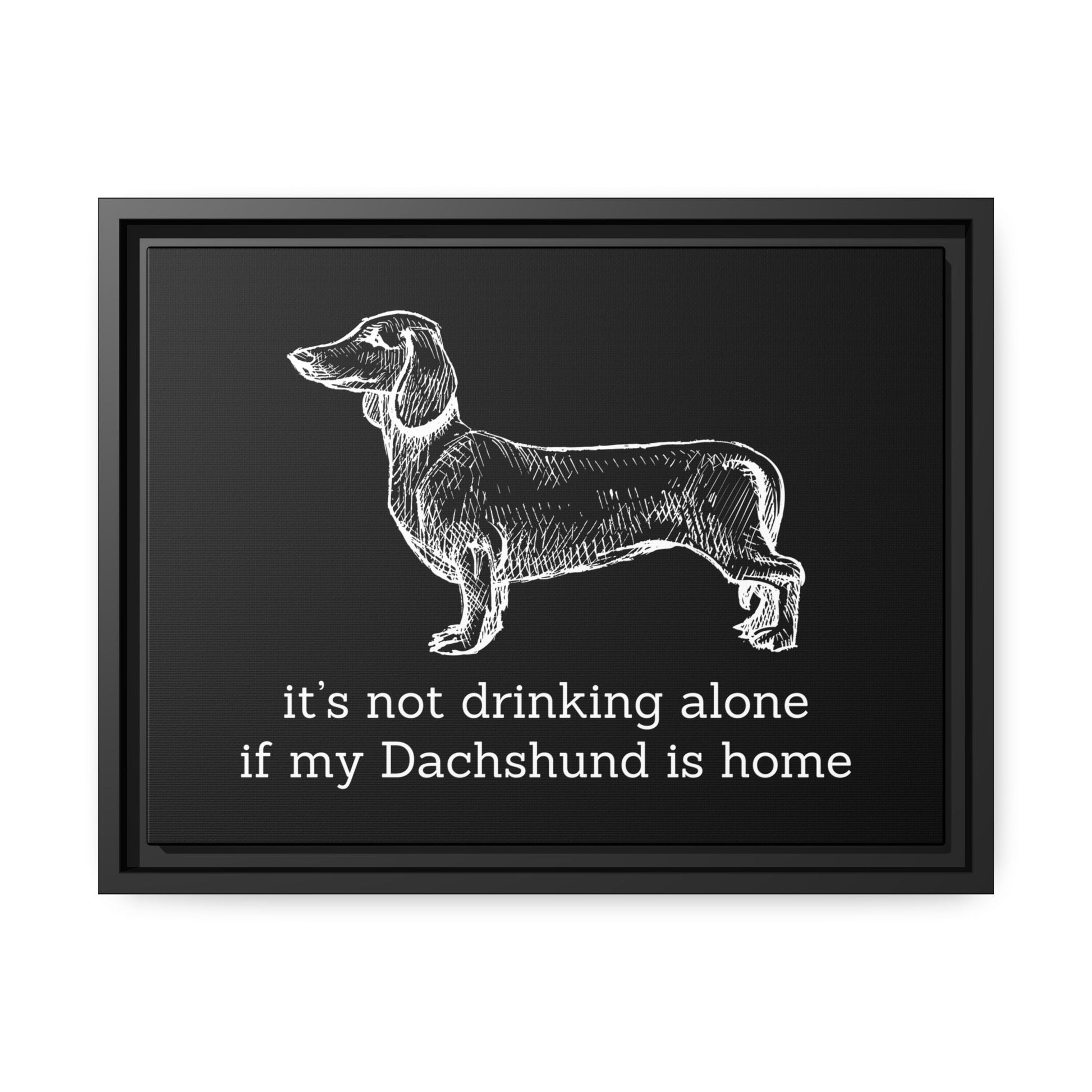 Not Drinking Alone - Matte Canvas, Black Frame - Real Rad Boutique