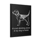 Not Drinking Alone - Matte Canvas, Black Frame - Real Rad Boutique