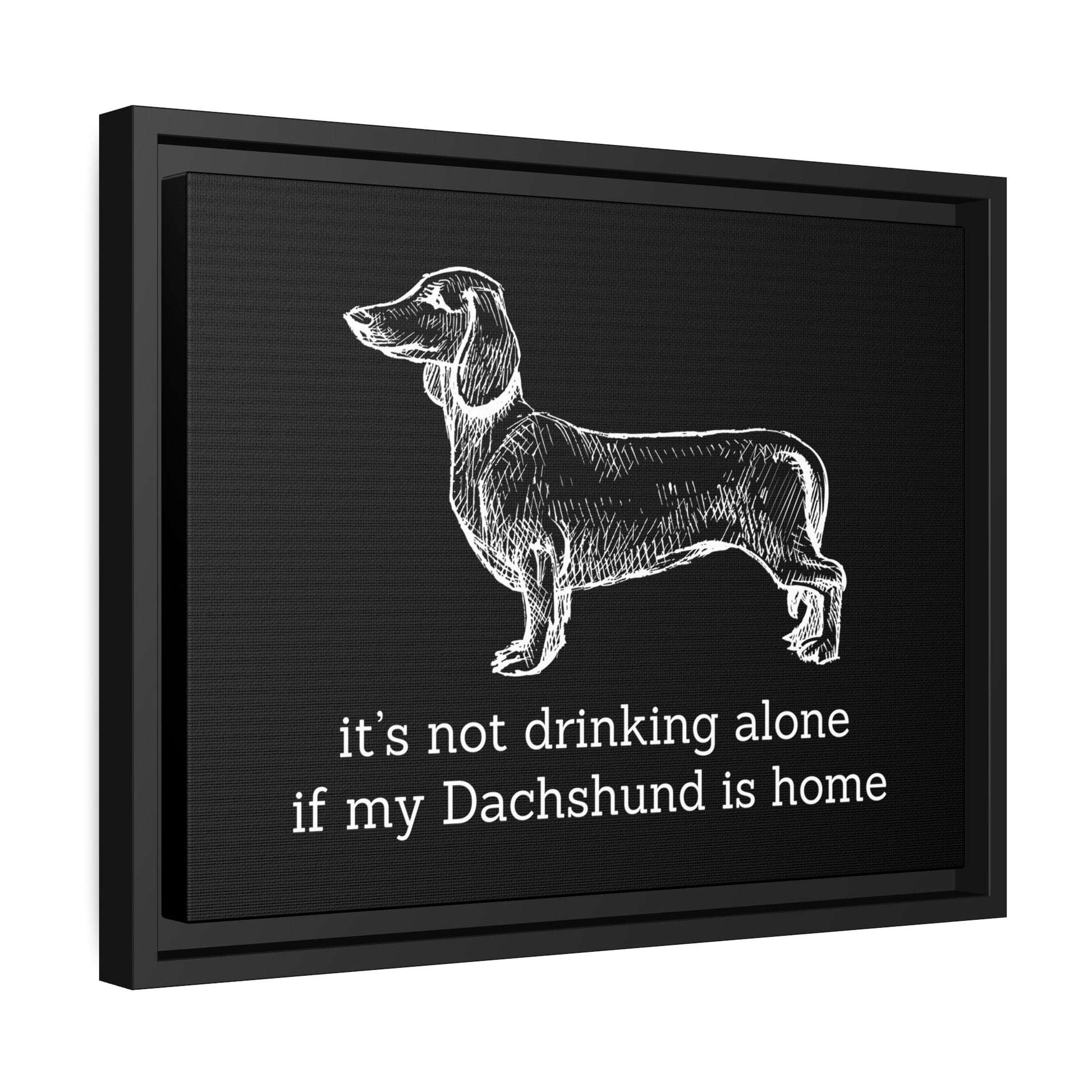 Not Drinking Alone - Matte Canvas, Black Frame - Real Rad Boutique