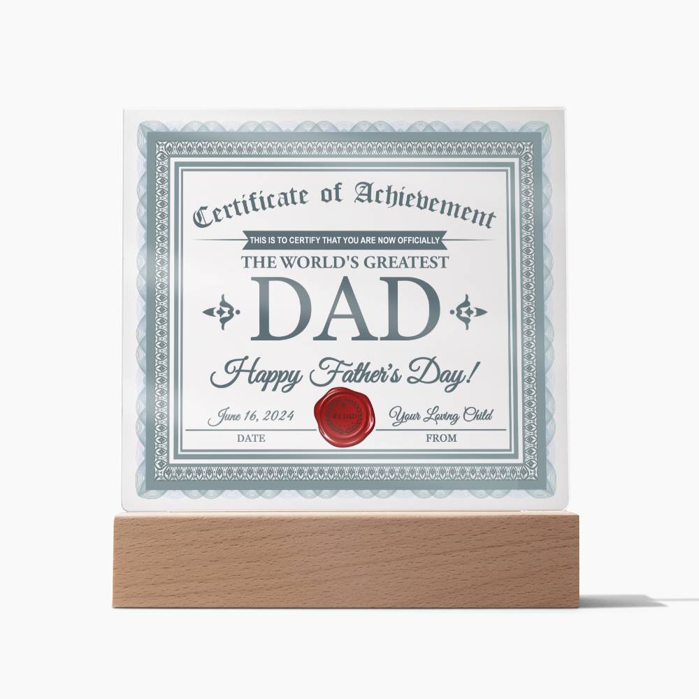 Official Recognition - Acrylic Square Plaque - Real Rad Boutique