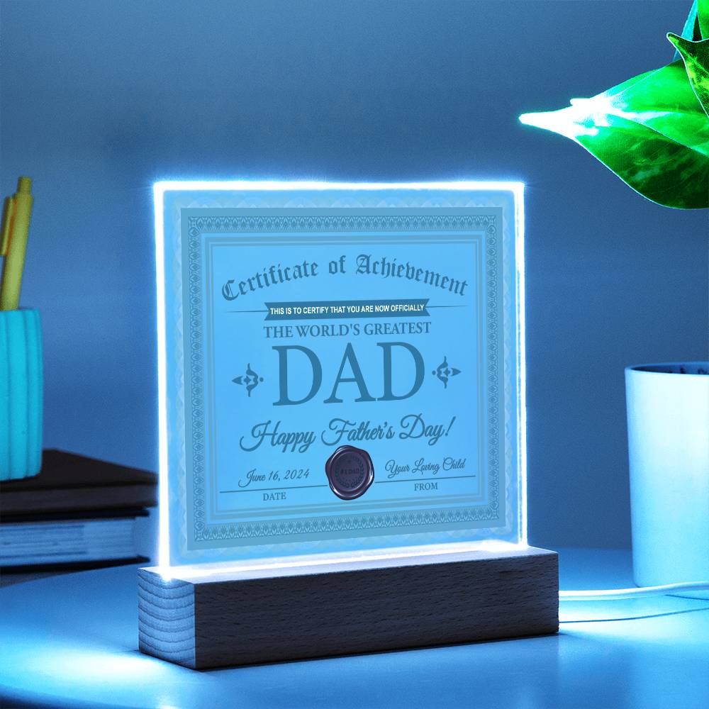 Official Recognition - Acrylic Square Plaque - Real Rad Boutique