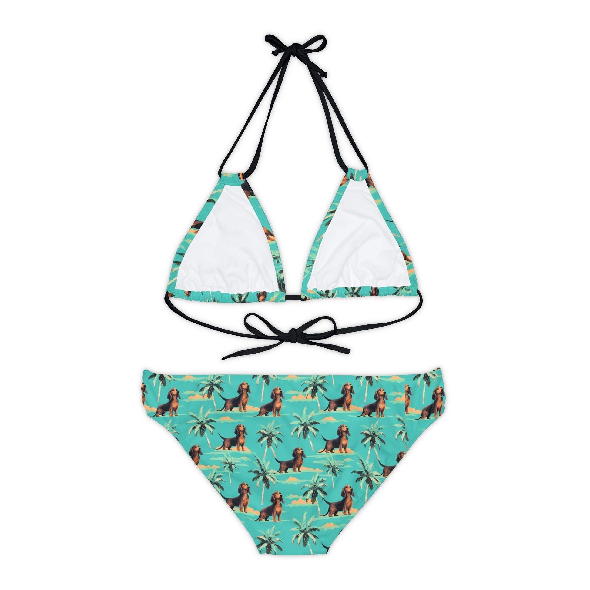 Palm Trees and Pup Perfection - Bikini Set - Real Rad Boutique