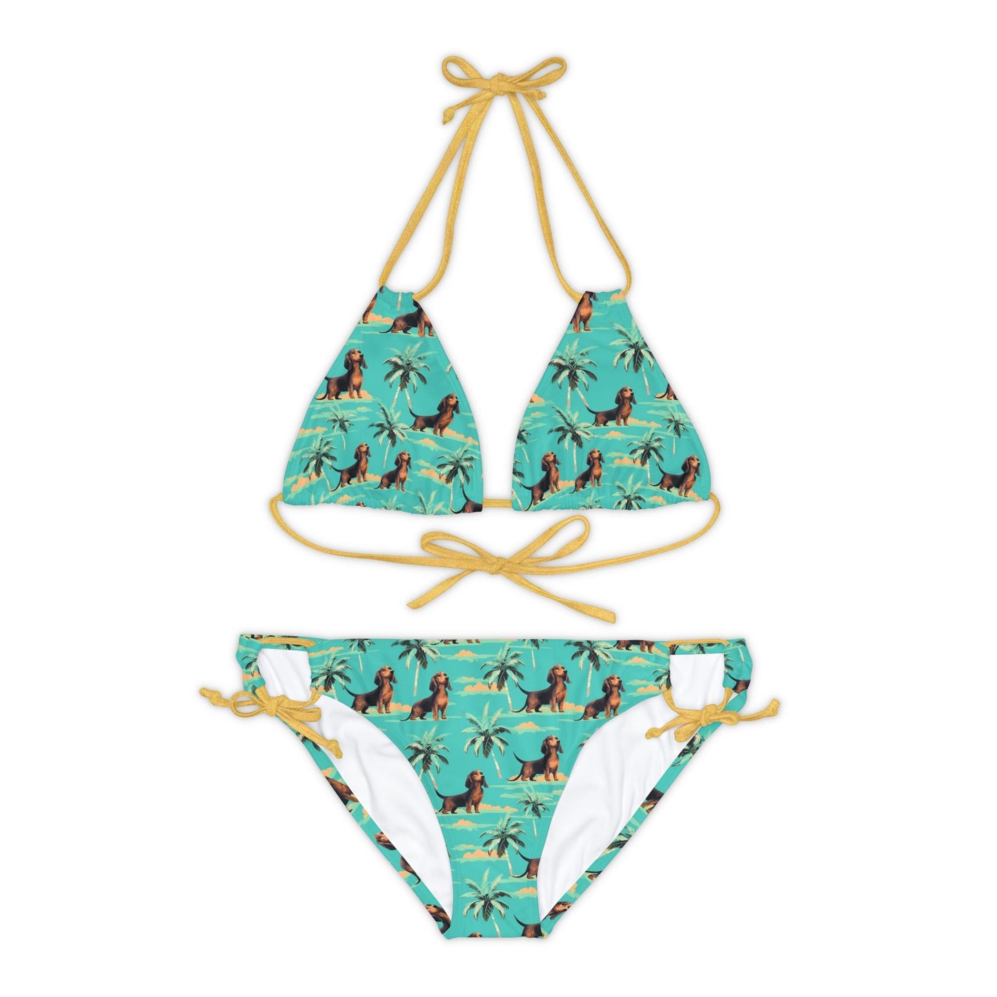 Palm Trees and Pup Perfection - Bikini Set - Real Rad Boutique