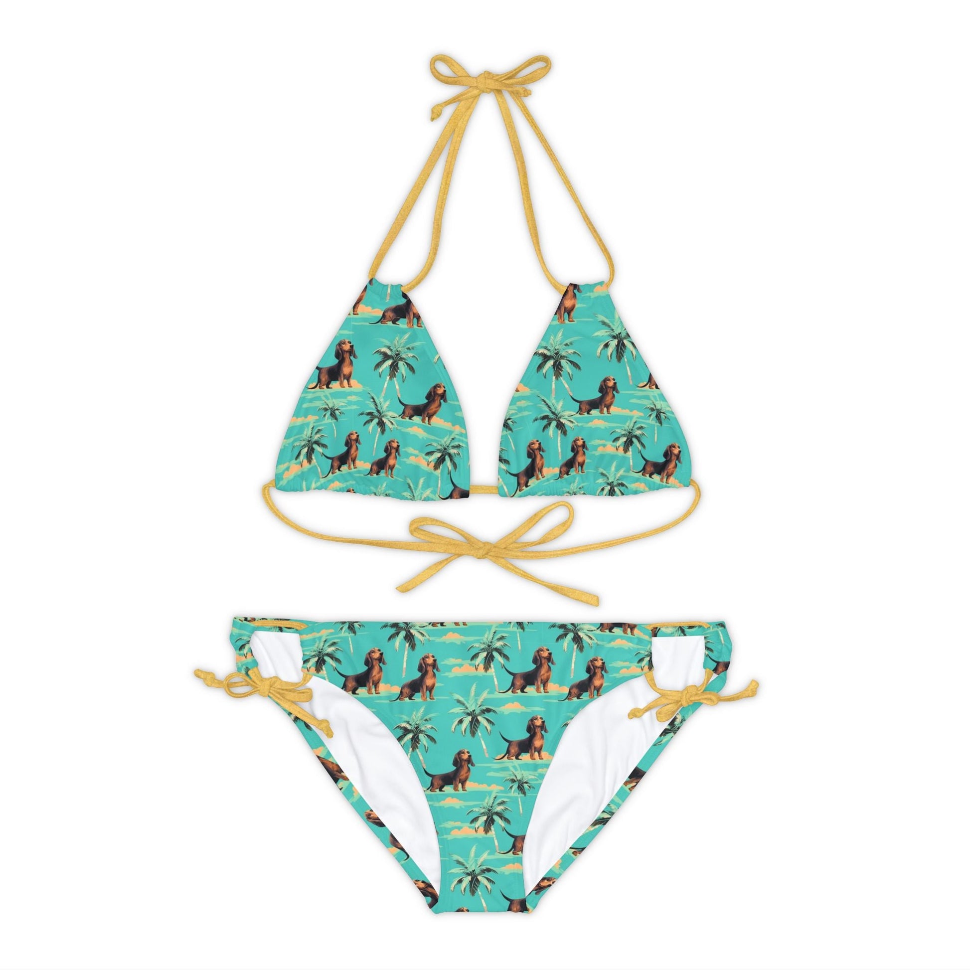 Palm Trees and Pup Perfection - Bikini Set - Real Rad Boutique