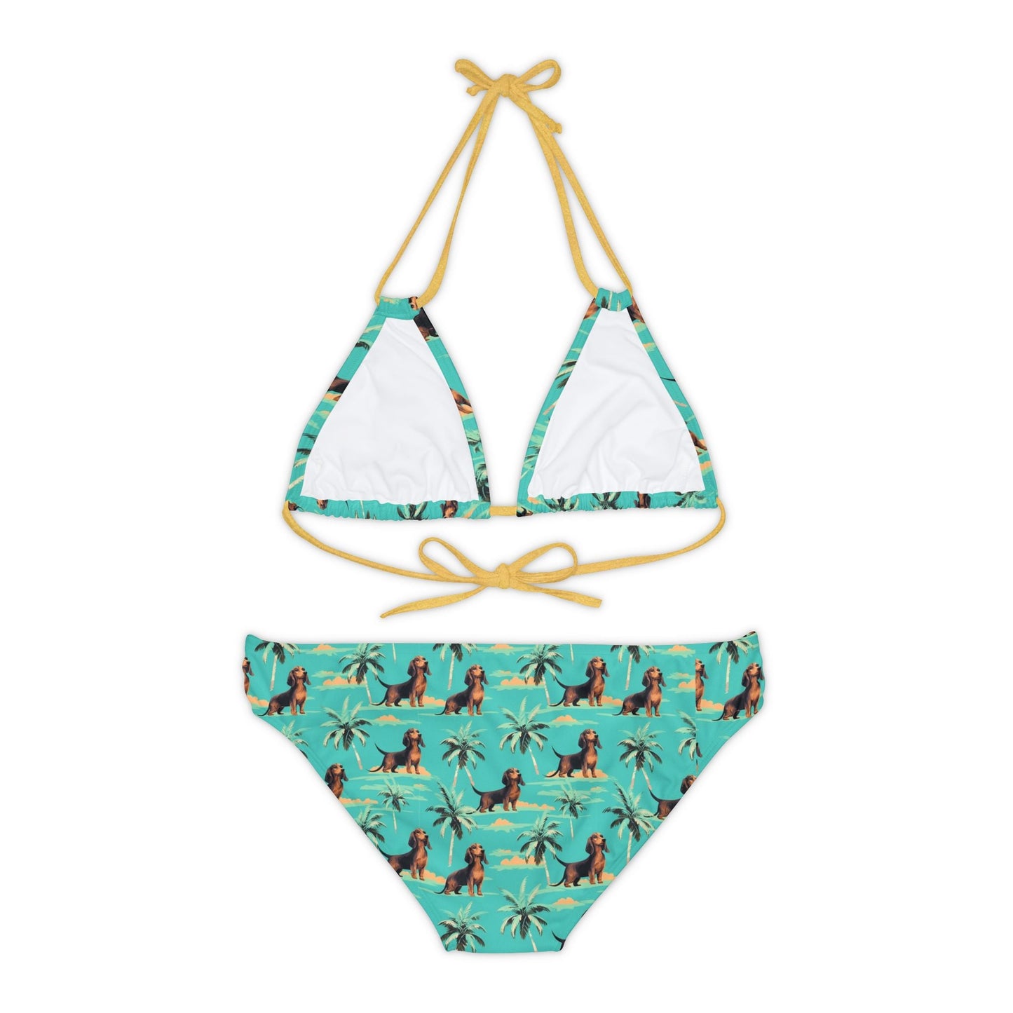 Palm Trees and Pup Perfection - Bikini Set - Real Rad Boutique