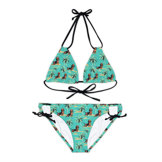 Palm Trees and Pup Perfection - Bikini Set - Real Rad Boutique