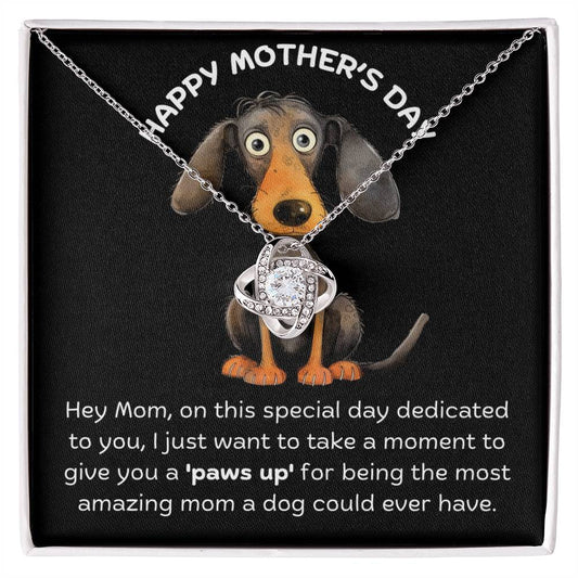 Paws Up for Mom - Love Knot Necklace - Real Rad Boutique