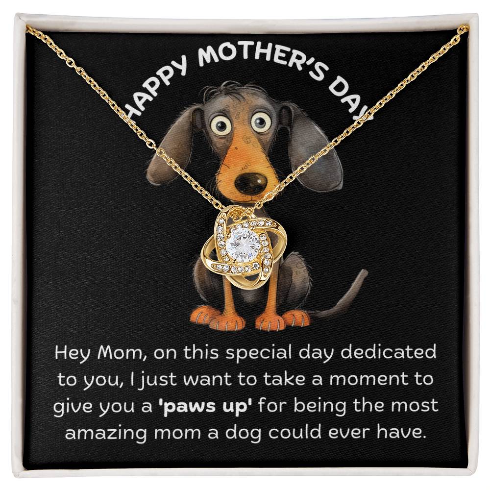 Paws Up for Mom - Love Knot Necklace - Real Rad Boutique