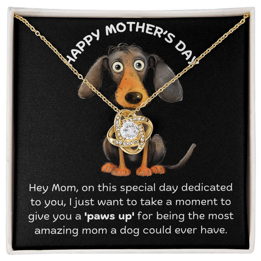 Paws Up for Mom - Love Knot Necklace - Real Rad Boutique