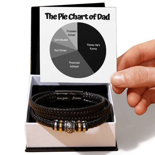 Pie Chart Dad - Love You Forever Bracelet - Real Rad Boutique