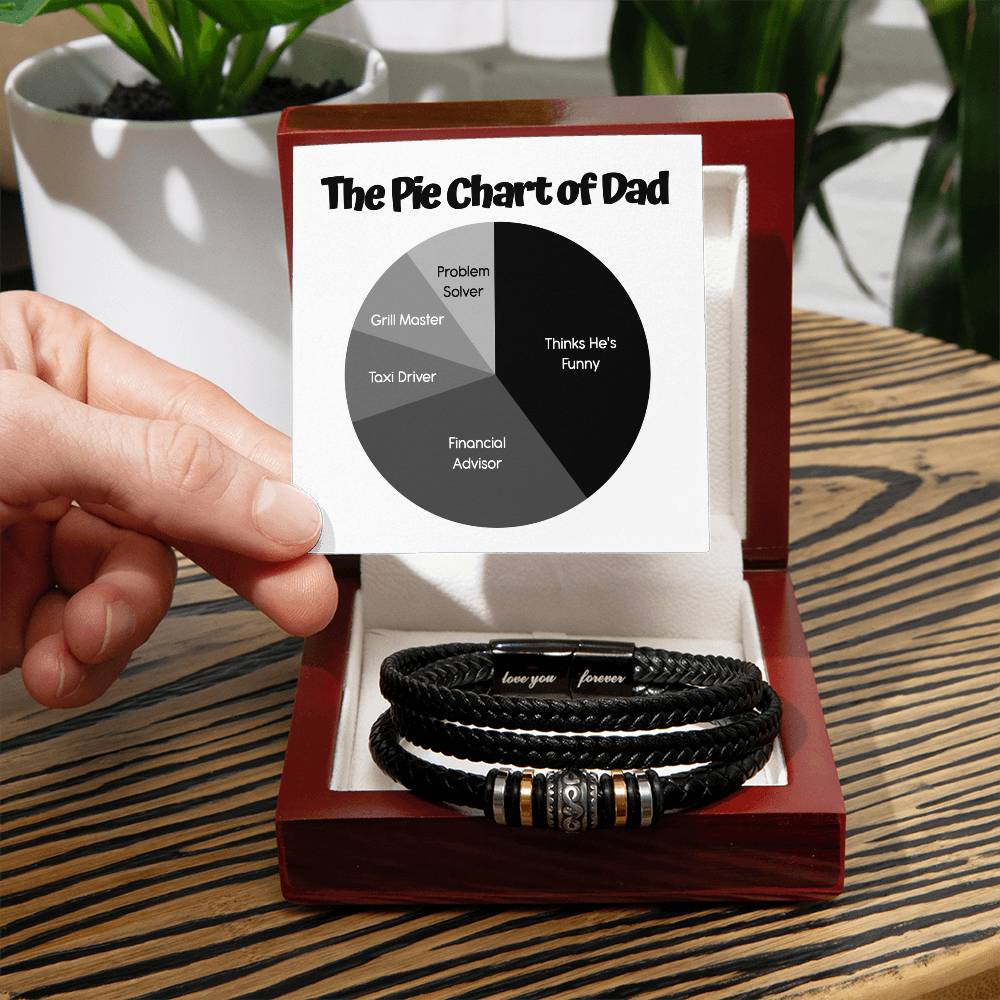 Pie Chart Dad - Love You Forever Bracelet - Real Rad Boutique