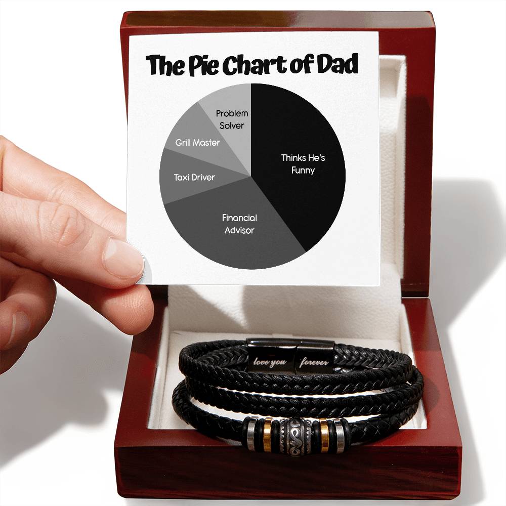 Pie Chart Dad - Love You Forever Bracelet - Real Rad Boutique