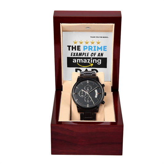 Prime Dad - Black Chronograph Watch - Real Rad Boutique