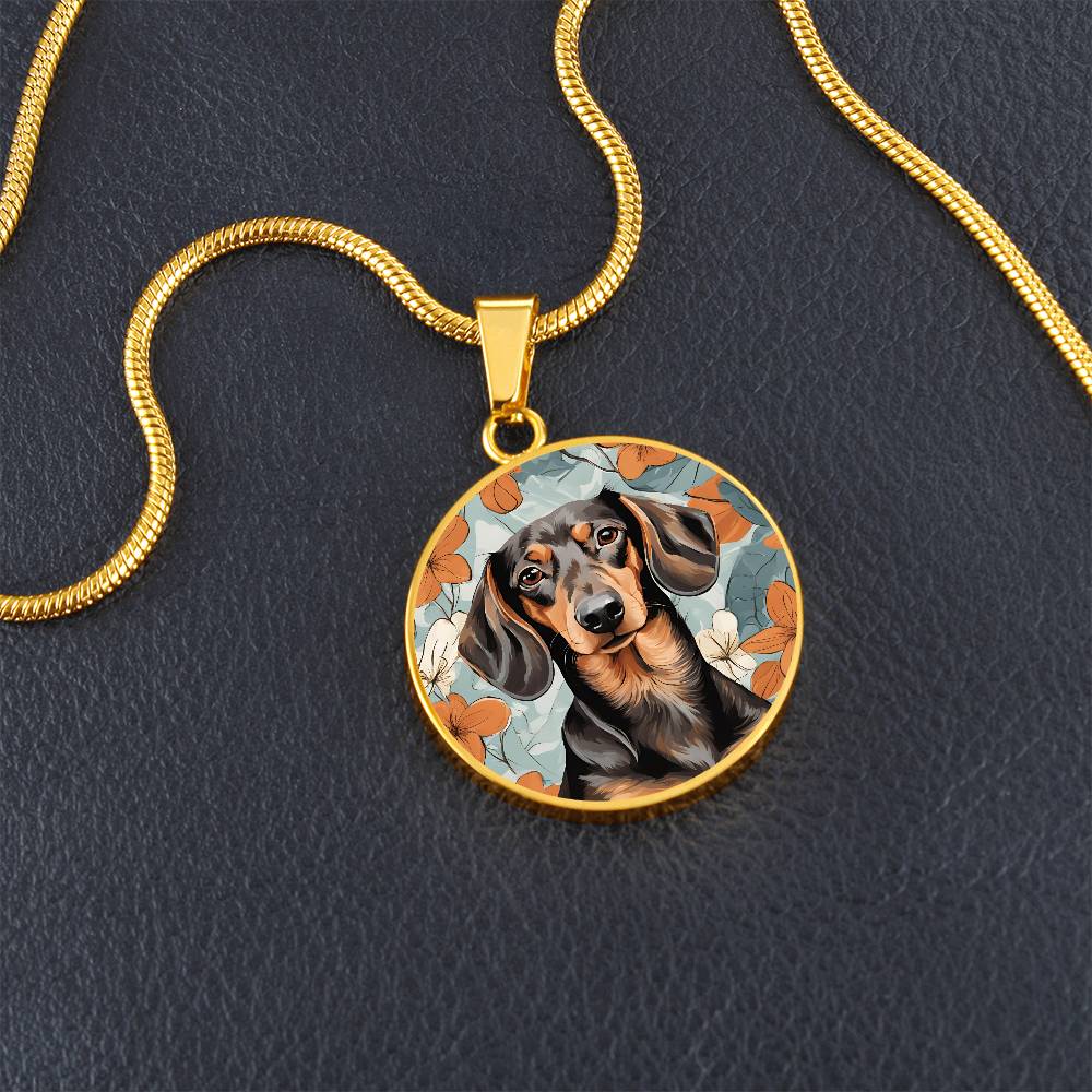 Retro Doxie - Circle Pendant - Real Rad Boutique