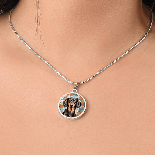 Retro Doxie - Circle Pendant - Real Rad Boutique