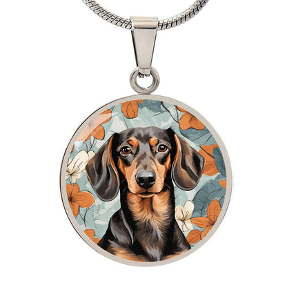 Retro Doxie - Circle Pendant - Real Rad Boutique