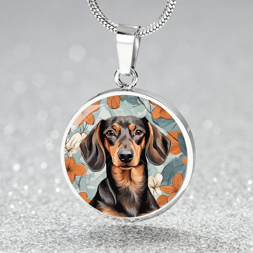 Retro Doxie - Circle Pendant - Real Rad Boutique