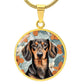 Retro Doxie - Circle Pendant - Real Rad Boutique