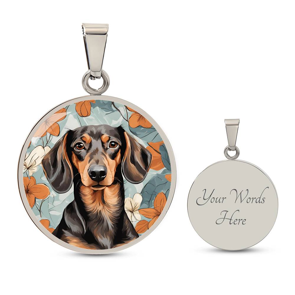 Retro Doxie - Circle Pendant - Real Rad Boutique