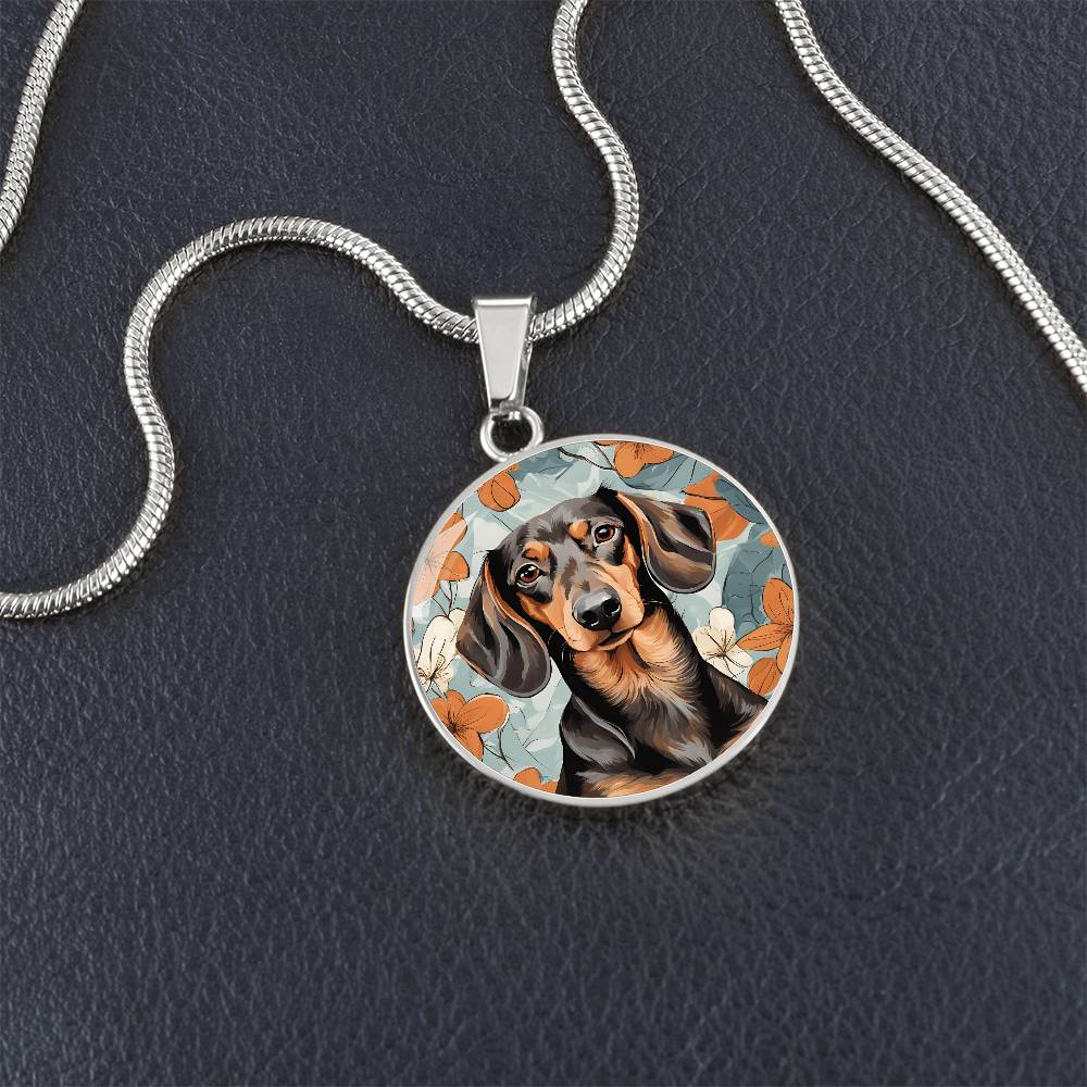 Retro Doxie - Circle Pendant - Real Rad Boutique