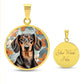 Retro Doxie - Circle Pendant - Real Rad Boutique