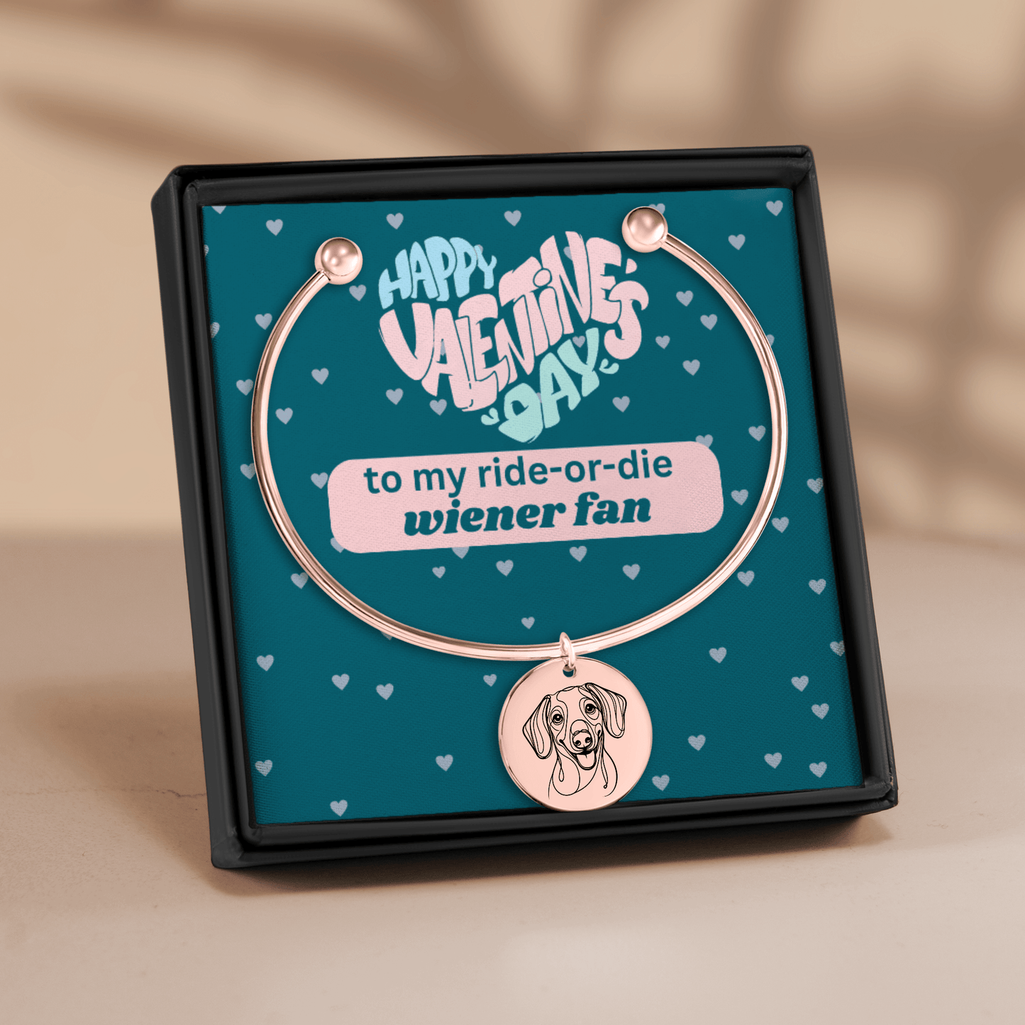 Ride - Or - Die Wiener Fan - Dachshund Valentine Bracelet | Gift for Her - Real Rad Boutique