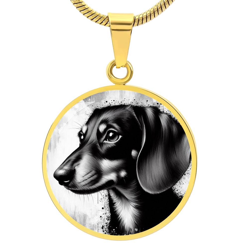 Rollin' Doxie - Circle Necklace - Real Rad Boutique