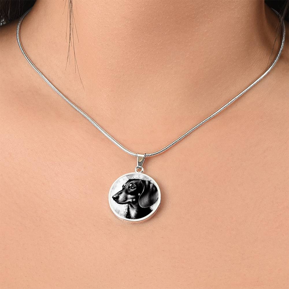 Rollin' Doxie - Circle Necklace - Real Rad Boutique