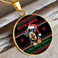 Rottie Kisses & Christmas Wishes Graphic Necklace - Real Rad Boutique