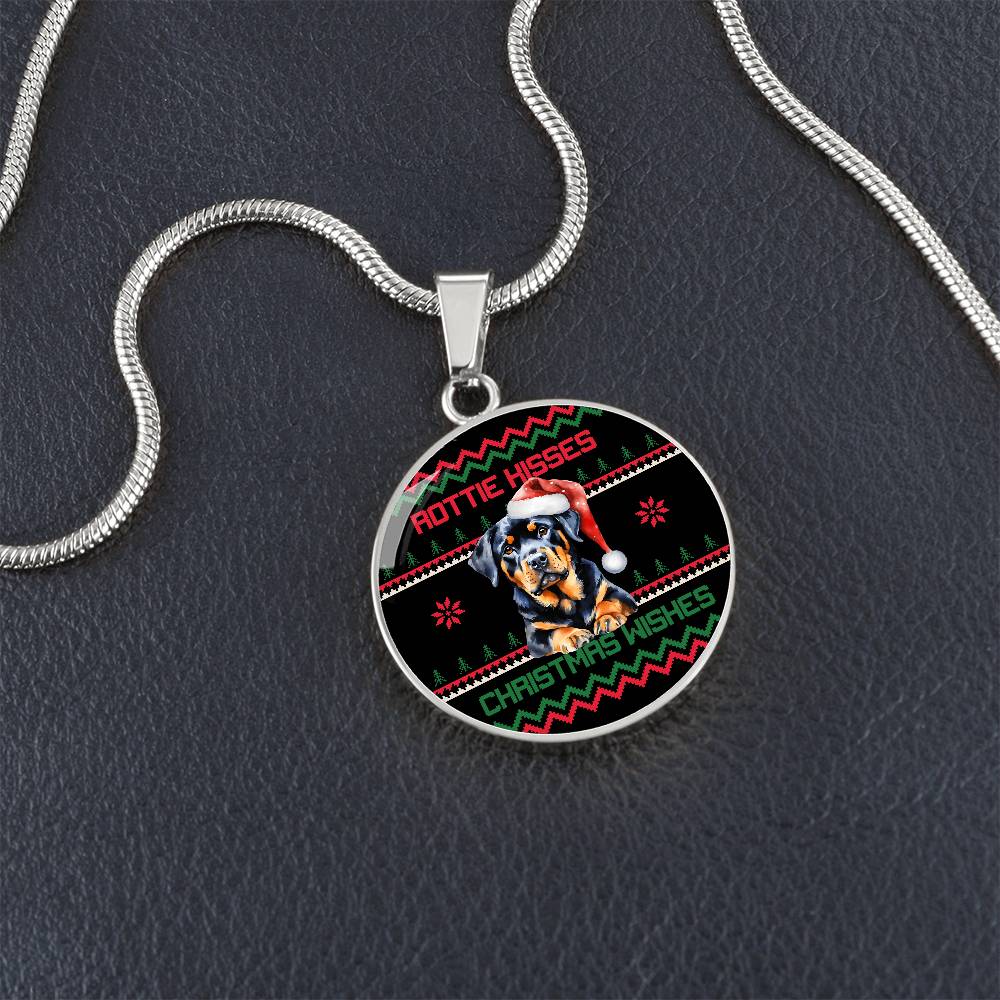 Rottie Kisses & Christmas Wishes Graphic Necklace - Real Rad Boutique