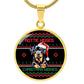 Rottie Kisses & Christmas Wishes Graphic Necklace - Real Rad Boutique